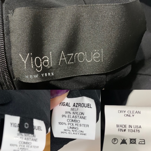 Yigal Azrouel Black Python Print Stretch Cut Out Dress Sz 0 - Picture 5 of 10